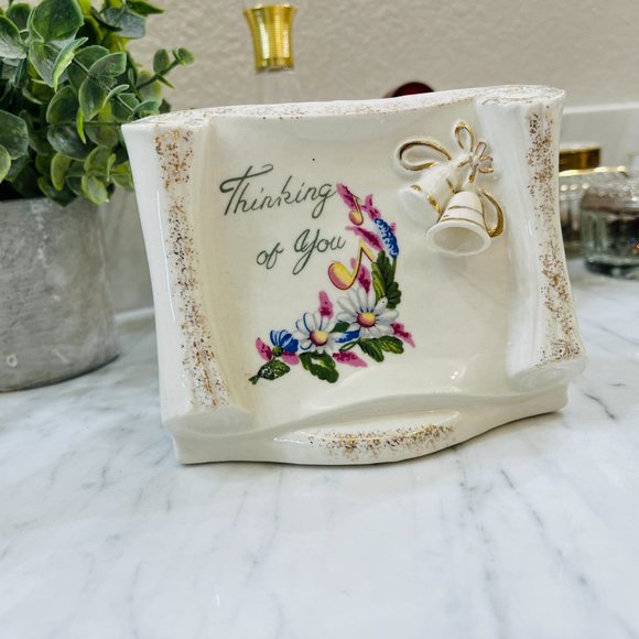 vintage 50's "Thinking of you" planter - Picture 2 of 7